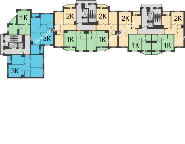 Планировка 17 этажа в доме Корпус 8-4 в ЖК Левенцовка парк