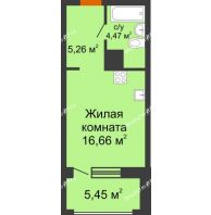 Студия 29,76 м², ЖК Пешков - планировка
