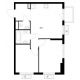2 комнатная квартира 49,7 м² в ЖК Савин парк, дом корпус 7 - планировка