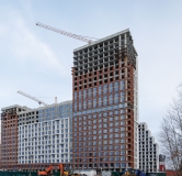 Ход строительства дома № 9, корпус 1 (ГП-1) в ЖК Остров-сад -