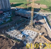 Ход строительства дома 12в в Микрорайон Нанжуль-Солнечный -