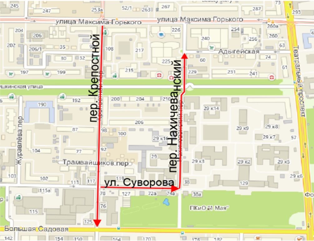 Схему движения транспорта предложили изменить на трех улицах в центре Ростова - фото 1