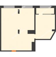 2 комнатная квартира 73,4 м² в ЖК АТЛАНТ СИТИ, дом № 1 - планировка