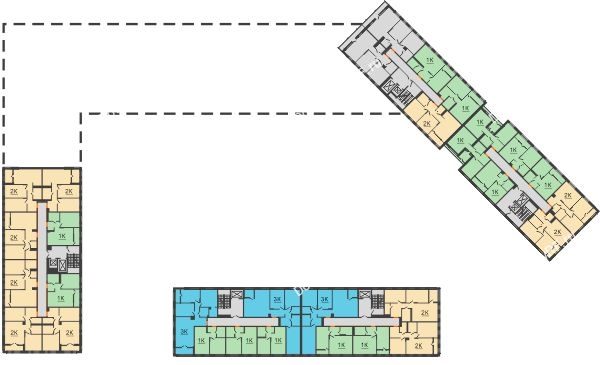 Планировка 2 этажа в доме ГП-1 в ЖК Андерсен парк
