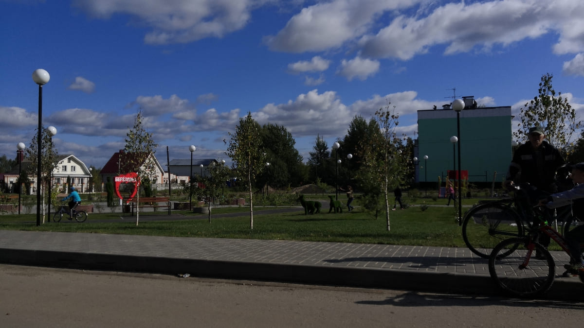 Благоустроенный сквер открыт в деревне Березовка Богородского района Нижегородской  области в сентябре 2019