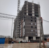 Ход строительства дома Позиция 4.1 в ЖК Октябрь парк -