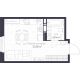 Студия 27,1 м² в ЖК Veren Next Шуваловский, дом 9 - планировка