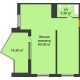 1 комнатная квартира 72,49 м² в ЖК Элегант, дом Литер 9 - планировка