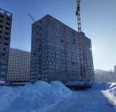 Ход строительства дома 2 в ЖК Лугометрия -