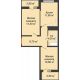 2 комнатная квартира 51,6 м² в ЖК Грани, дом Литер 2 - планировка