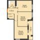 2 комнатная квартира 76,3 м², ЖК Кристалл 2 - планировка