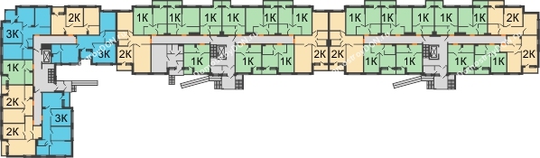 Планировка 1 этажа в доме Литер 4 в ЖК Западная резиденция
