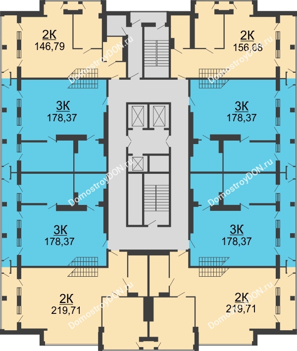 ЖК Rems Residence (Ремс Резиденс) - планировка 22 этажа