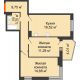 2 комнатная квартира 58,29 м² в ЖК Сердце Ростова 2, дом Литер 1 - планировка